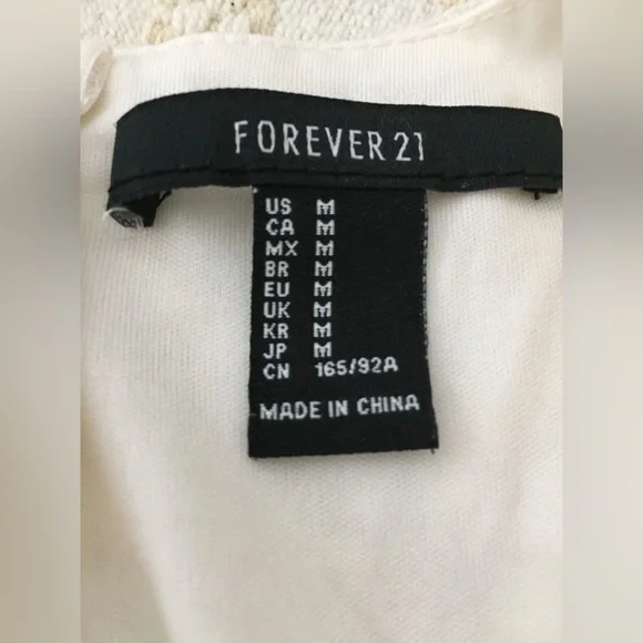 Forever 21 ⭐️ Lovely lace bodice skirt lined summer wedding dress women’s medium - Picture 5 of 5